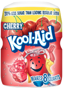 Kool-Aid Sugar-Sweetened Cherry Powdered Soft Drink Mix_Canister 19 oz.